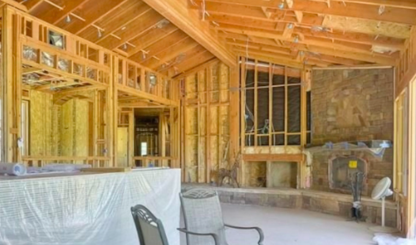 image of house framing